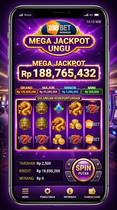 Layar utama 188bet — antarmuka bersih setelah instalasi